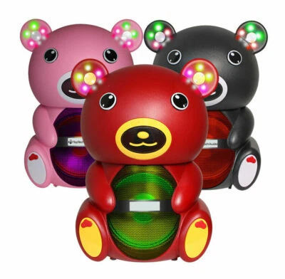 TOPTECH Teddy Bear 1500 Watts Portable Bluetooth Multimedia Speaker with LED light