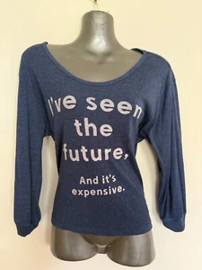 Wildfox Navy Top - I've Seen The Future.... - S - Picture 1 of 3
