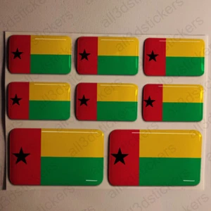 Pegatina Guinea-Bissau Resina Cúpula Pegatinas Guinea-Bissau Bandera 3D Vinilo Adhesivo - Imagen 1 de 1