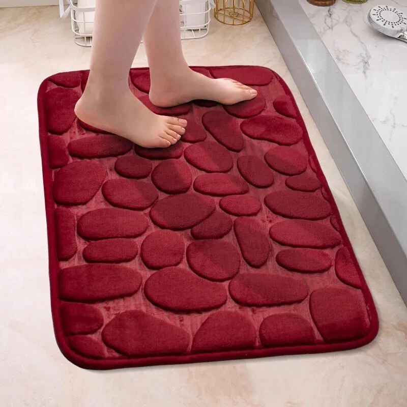 Alfombra de baño, alfombra suave y cómoda para baño, rápida absorción de agua Foto 1 de 4