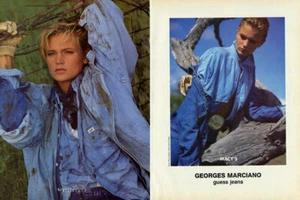 1985 Guess Jeans Wayne Maser Jo Kelly Georges Marciano 5-page MAGAZINE AD - Picture 1 of 3