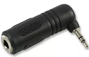 90 Grados Ángulo Recto 6.35MM Estéreo Conector A 3.5MM Jack Adaptador de Audio - Imagen 1 de 2