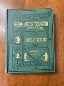 Dickens "Nicholas Nickleby," London Household Edition, 1870s, VG, Chapman Hall - Picture 1 of 12