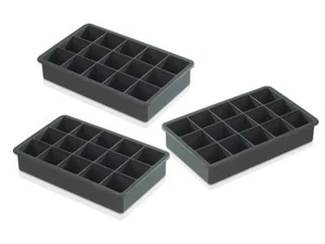 3x Jumbo Silikon Eiswürfelform 15-Fach XXL Eiswürfel Riesen Erfrischung Groß - Picture 1 of 1