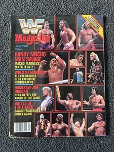 Revista WWF WWE junio 1988 Wrestlemania IV Hogan Savage Andre Duggan con funda - Imagen 1 de 2
