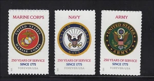 US Scott # 6010-6012 MNH 250th Anniversary Army Navy Marines Singles 2025 - Bild 1 von 1