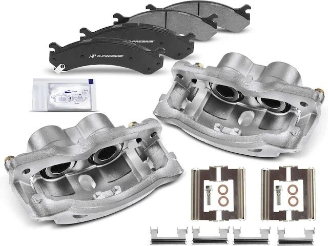 Front Brake Caliper and Brake Pads Kit For 2007-2010 GMC Sierra 3500 HD PG673DN - Image 1 of 1