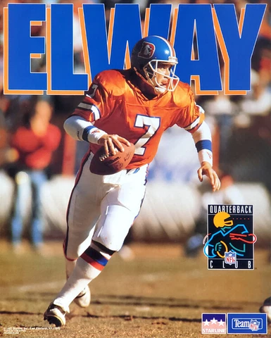 John Elway QB CLUB (1992) Denver Broncos Vintage Original 16x20 Starline POSTER Cover