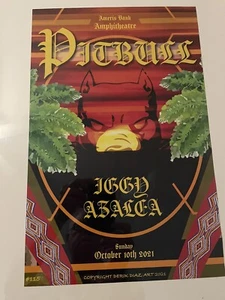 PITBULL Iggy Azalea Concert Poster Alpharetta GA Oct 10,2021 - Picture 1 of 5