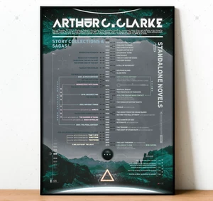 Arthur C. Clarke Diagram Poster, Science Fiction poster, 2001 A Space Odyssey. - Imagen 1 de 3