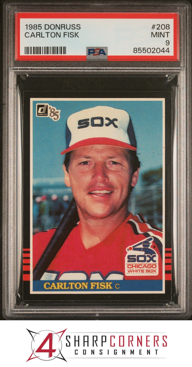 1985 DONRUSS #208 CARLTON FISK WHITE SOX HOF PSA 9 B3920513-044