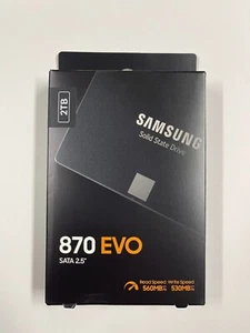 New Sealed Samsung 870 EVO Series 2TB SATA 2.5" Internal SSD MZ-77E2T0B/AM - Photo 1/3