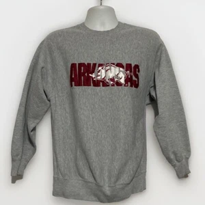 Felpa vintage anni 90 Arkansas Razorbacks uomo Med vintage NCAA College University - Foto 1 di 4