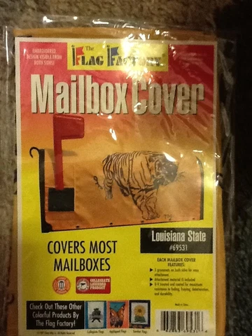 LSU Tigers Flag Factory Two-Sided Mailbox Cover; SEC Football; NCAA Licensed Cover