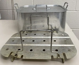 Vintage Tournus Aluminum Poacher Roaster Cooker with Lid and Inserts France Read - Picture 1 of 7