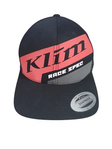 KLIM Race Spec Authentic Yupoong Snapback Cap Hat Black Classic - Picture 1 of 6