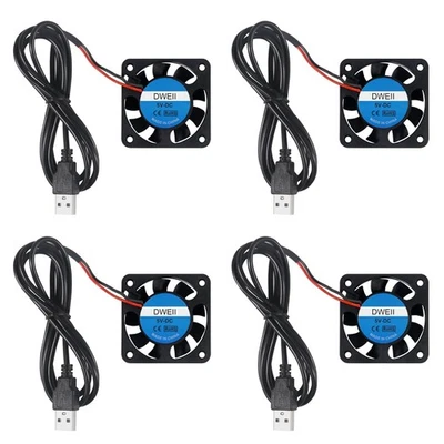 4-Pack 40mm x 10mm DC 5V USB Brushless Cooling Fan 4010  - Image 1 of 4