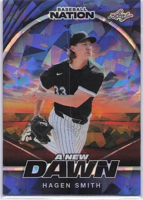 2025 Leaf Baseball Nation Hagen Smith New Dawn Blue Crystal SSP /7 White Sox - Image 1 of 2