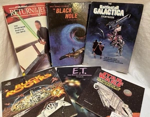 Vintage summer Kid Books 6 scifi Star Wars ET Black Hole Buck Rogers Battle Star - Picture 1 of 10