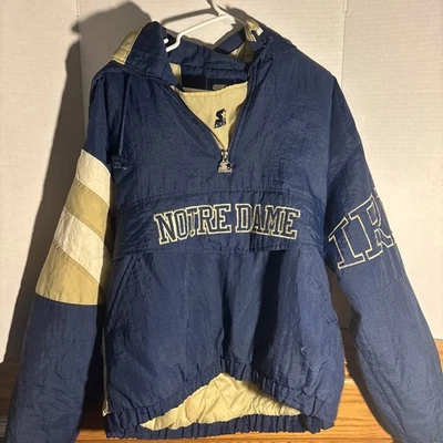 RARE Vintage Starter Notre Dame Half-Zip Pullover Jacket, Size S - Image 1 of 4