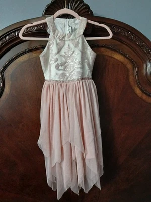 Rare Editions ~ Girls Size 7; Pink Fancy Church Dress - Image 1 of 4