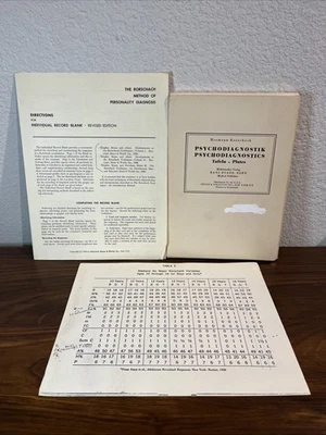Hermann Rorschach Psychodiagnostik Psychodiagnostics Tafeln Plates Vintage 1948 - Image 1 of 4