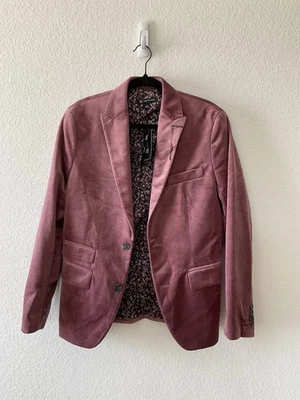 Blazer de terciopelo INC International Concepts abrigo deportivo calce ajustado malva. Grande Foto 1 de 4