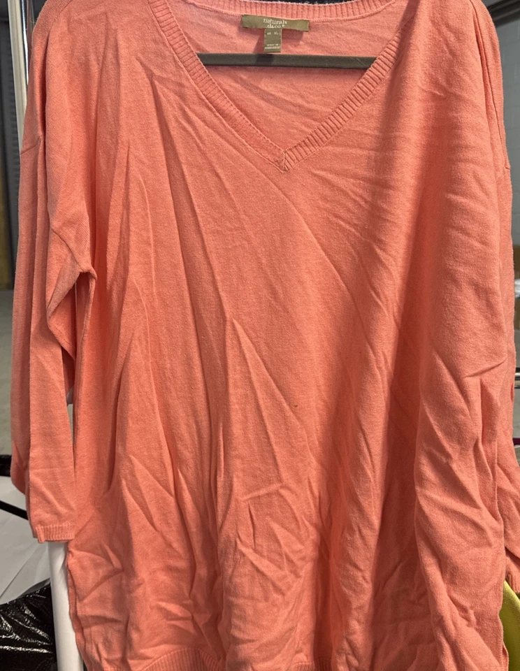 #2176 Denim & Co. Naturals Suéter Túnica Regular Mezcla L Foto 1 de 1
