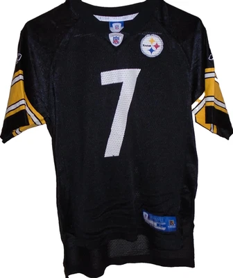 Camiseta Reebok NFL Pittsburgh Steelers Ben Roethlisberger #7 Juvenil Talla L Foto 1 de 2