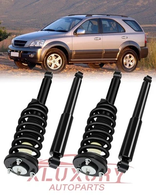 Set 4 Complete Front Rear Strut Shocks Springs Mounts For 2003-2006 Kia Sorento - Image 1 of 4