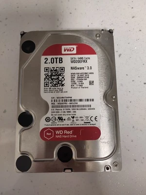 Western Digital Red NAS 2TB,Internal,5400 RPM,8.89 cm (3.5") (WD20EFRX) Hard... - Image 1 of 2