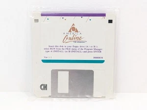 America Online AOL 3.5” Floppy Disk Ver 1.1 Windows PC Original Installer 1993 - Picture 1 of 24