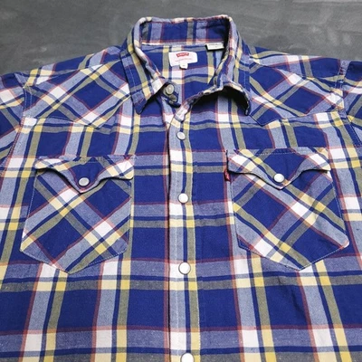 Camisa Levi's Western Pearl A Presión Azul Manga Larga Mediana Bolsillos Foto 1 de 4