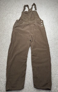 We The Free Ziggy Cord Overalls Womens Size XL Brown Corduroy Straight Leg - Picture 1 of 8