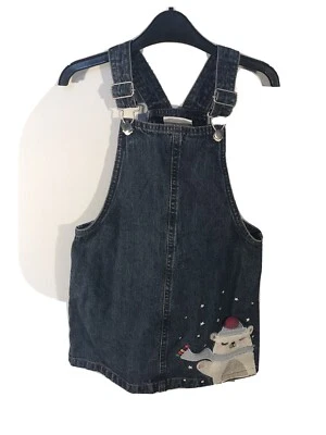 Baby Girls Denim Sleeveless Dungaree Dress From Bopster & Mini Age 3-4 Years - Image 1 of 4