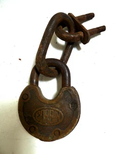 VINTAGE CORBIN BRASS PADLOCK LOCK - NO KEYS - Picture 1 of 5