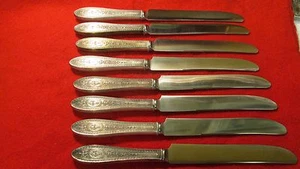 International Sterling Wedgwood Tafelmesser - 8 Mono E - Bild 1 von 3