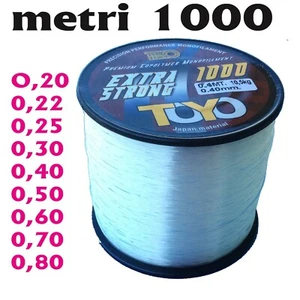 Filo Pesca Bobina Metri 1000 Trasparente Mare Bolentino Traina Palamito Trota - Foto 1 di 1