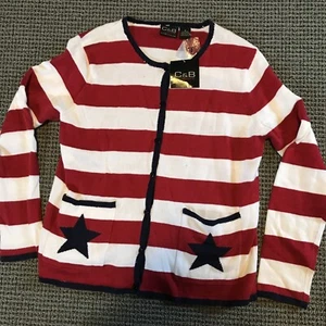 C & B Sport Cardigan Sweater New Misses Medium  - Picture 1 of 6