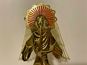 1984 Gallery Originals LD Pierced METAL ANGEL Figur Horn Red Halo Tree Topper - Bild 1 von 9