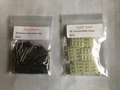 Aurora Slot Car Track - 200 Pines, 100 Cerraduras Blancas, Conectores, Carpinterías - Nuevo Foto 1 de 2