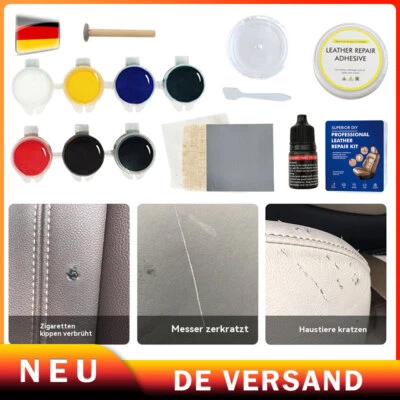 Leder Reparatur Set mit 5 Farben, für Auto Lederlenkrad Sofa Jacke Kratzer Risse - Bild 1 von 4