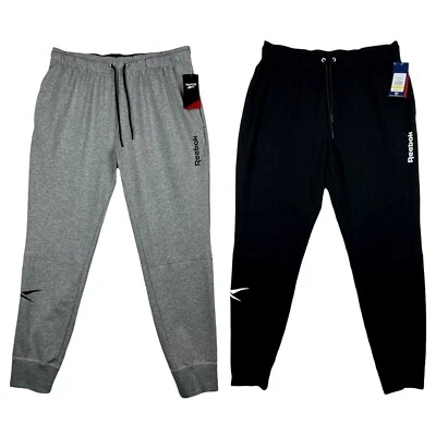 Pantalones de chándal de punto para hombre Reebok talla M-XL negros o grises suaves y elásticos calce ajustado Foto 1 de 4