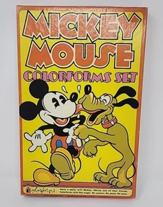 Walt Disney Mickey Mouse Colorforms Play Set 1980 USA #465 Neon Vintage - Picture 1 of 24