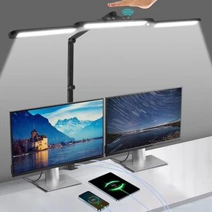 Lampes de Bureau avec Pince avec 2 Port de Charge USB 24W 1000 lm Lampe de Bureau pour Bureau - Photo 1/9