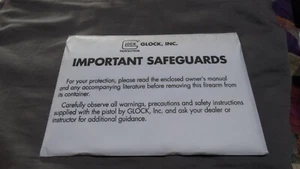 Original Glock Instruction Manual with warranty card all models - Picture 1 of 2