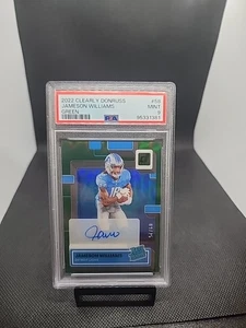 2022 Panini Clearly Donruss - Rated Rookie Jameson Williams #58 PSA 9 - Picture 1 of 2