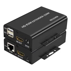 150M HDMI KVM Extender over Cat5e Cat6 1080P HDMI USB KVM 150M - Photo 1/6