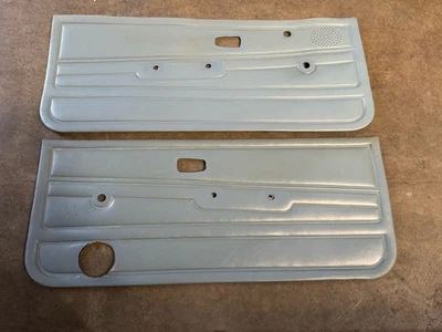 VW Mk1 Rabbit GTI  2 Door Light Blue Pair Left & Right  Door Card Panel - Image 1 of 4