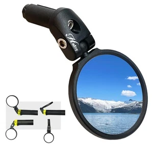 Bar End Bike Mirror, Stainless Steel Lens Bicycle Mirror, Safe Adjustable Rea... - Picture 1 of 8